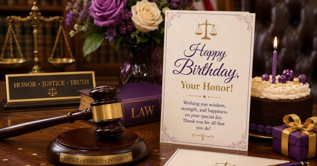 Formal and Respectful Happy Birthday Wishes For Judge