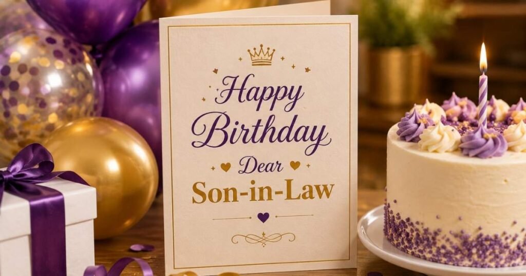 Short & Simple Birthday Wishes for Son-in-Law