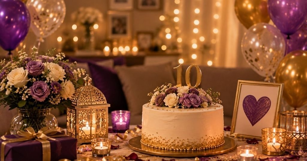 10th Anniversary Celebration Captions for every plateform