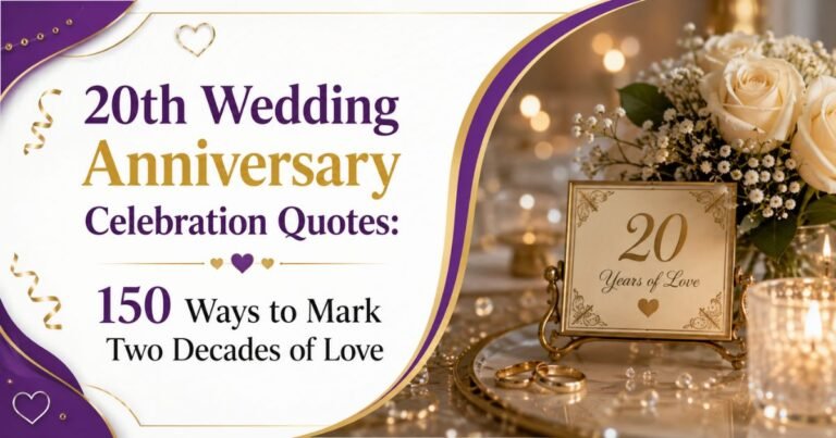 20th Wedding Anniversary Celebration Quotes