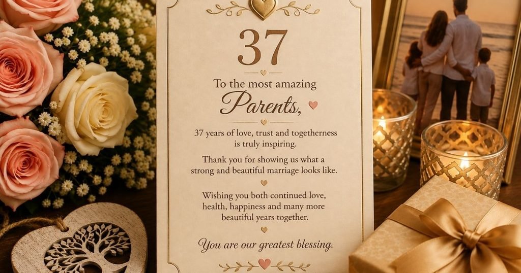 37 Wedding Anniversary Wishes for Parents