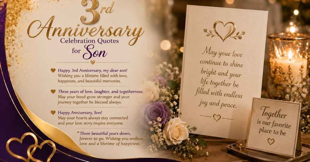 3rd Anniversary Celebration Quotes for Son