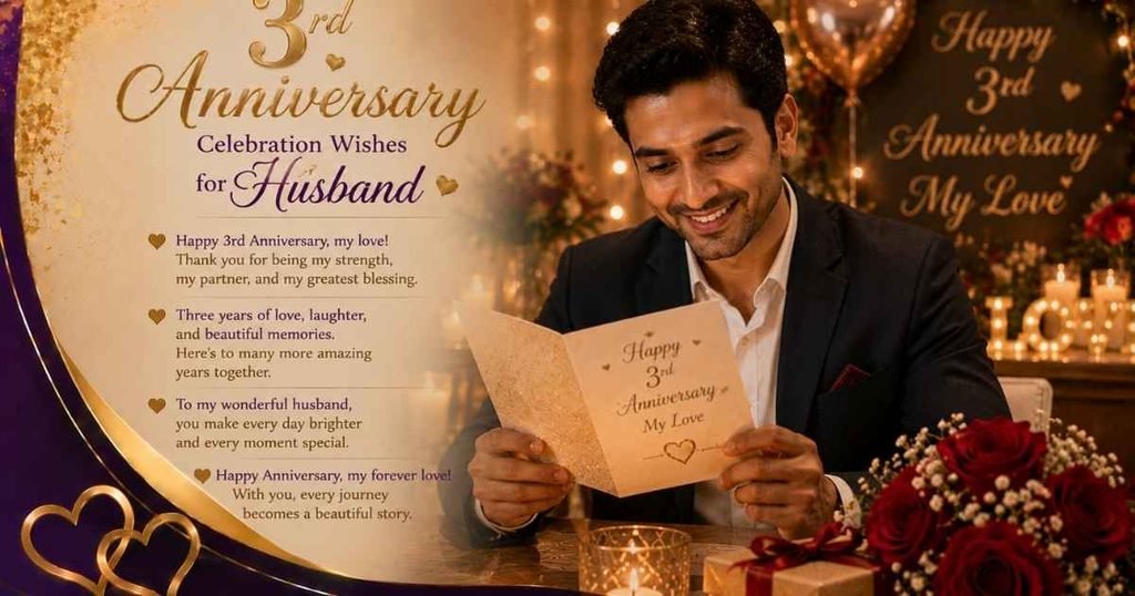 3rd Anniversary Celebration Wishes for Husband