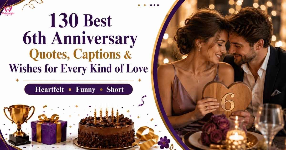 6th Anniversary Quotes, Captions & Wishes