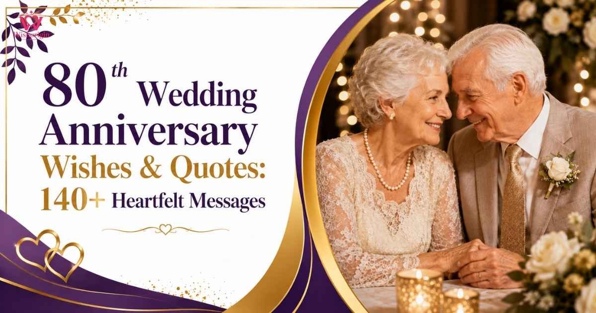 80th Wedding Anniversary Wishes & Quotes:140+Heartfelt Messages