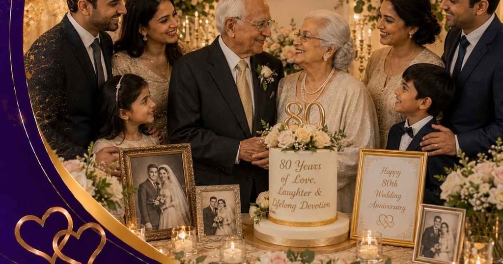 80th Wedding Anniversary Wishes for Couple