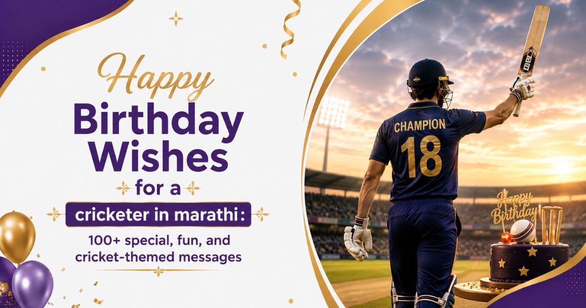 Happy Birthday Wishes for a cricketer in marathi