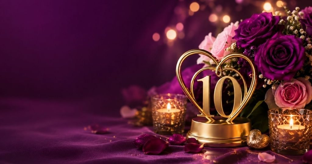 Romantic 10th Anniversary Celebration Wish