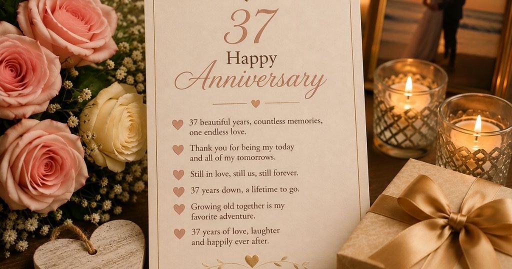 Short 37 Wedding Anniversary Wishes You Can Text or Write in a Card