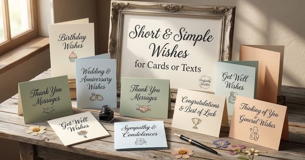 Short & Simple Wishes for Cards or Texts